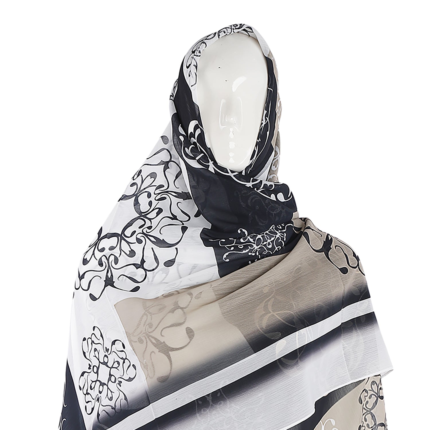 Khimar Malaysian Chiffon Printed | خمار ماليزي مربع منقوش main image 1