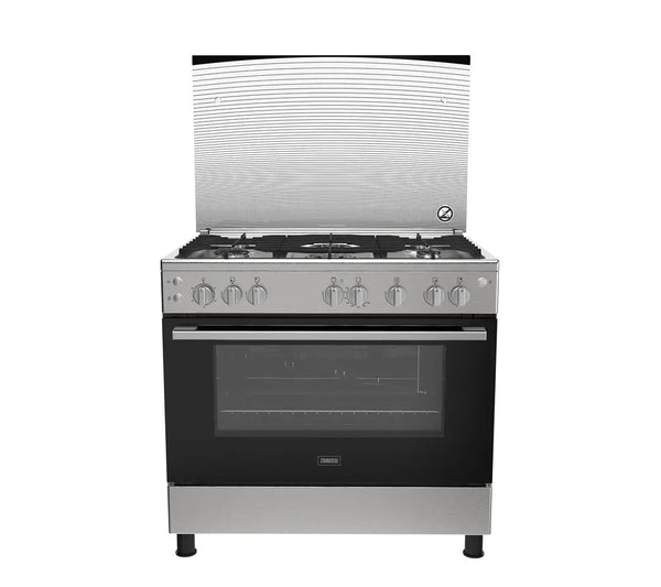 بوتجاز زانوسي 90 سم 5 شعلة كوول كاست ستانلس ستيل موديل ZCG91236XB