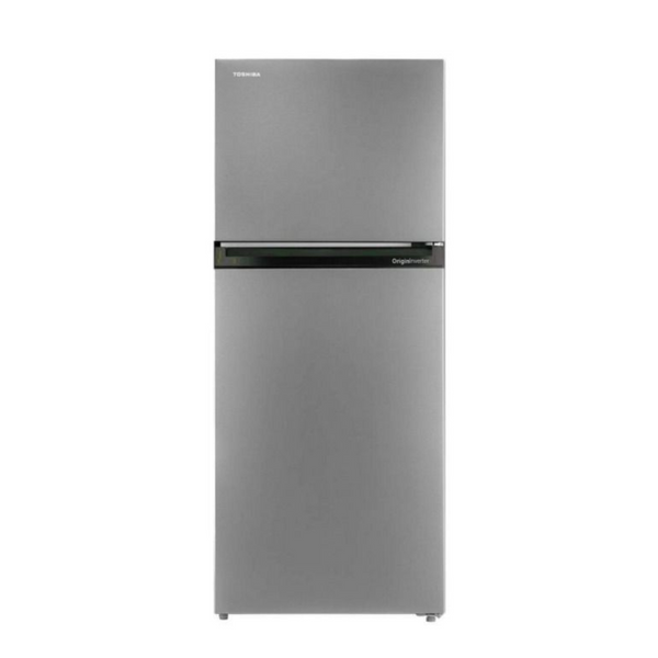 ثلاجة توشيبا 2 باب انرفرتر 338 لتر سيلفر موديل GR-RT468WE-PMN(57)