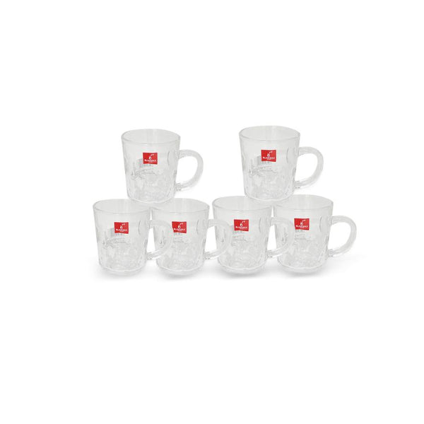 6-piece ribbed mug set