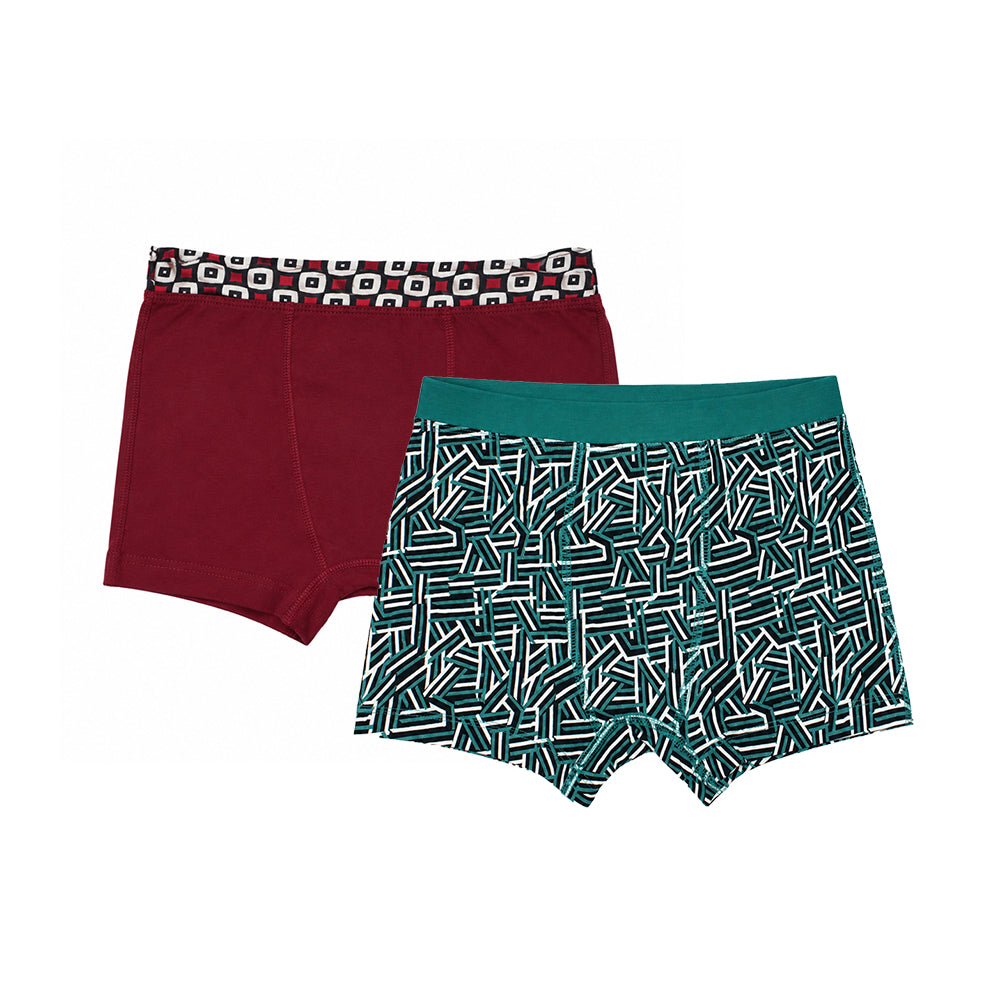 Boxer Briefs Colors and Printed Wide Elastic Piece - 16 (2 Pieces Junior 0662 - Default Title