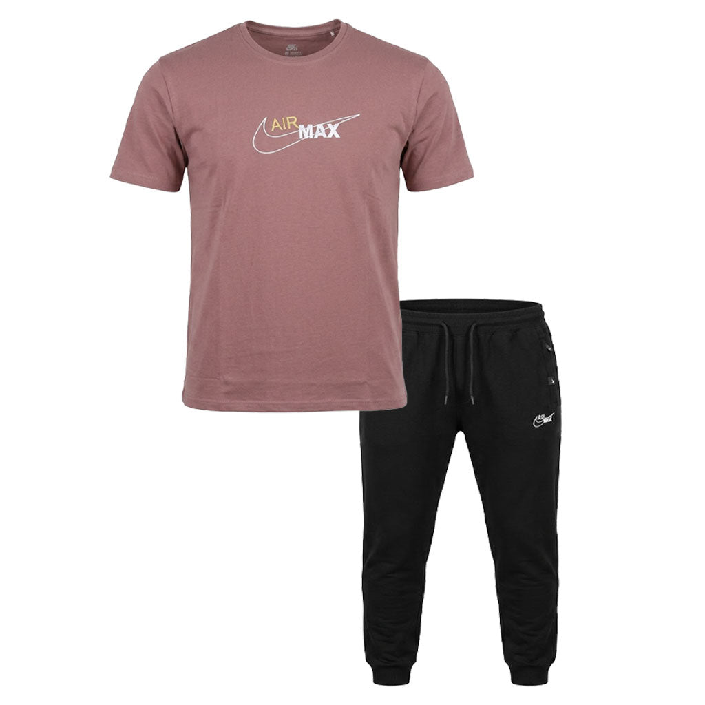 ترنج رجالي صيفي قطن التيسير AIR MAX راوند نص كم مطبوع