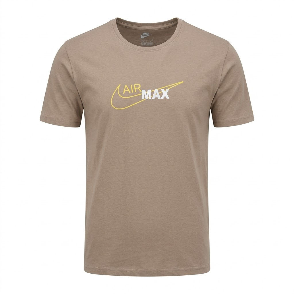 ترنج رجالي صيفي قطن التيسير AIR MAX راوند نص كم مطبوع