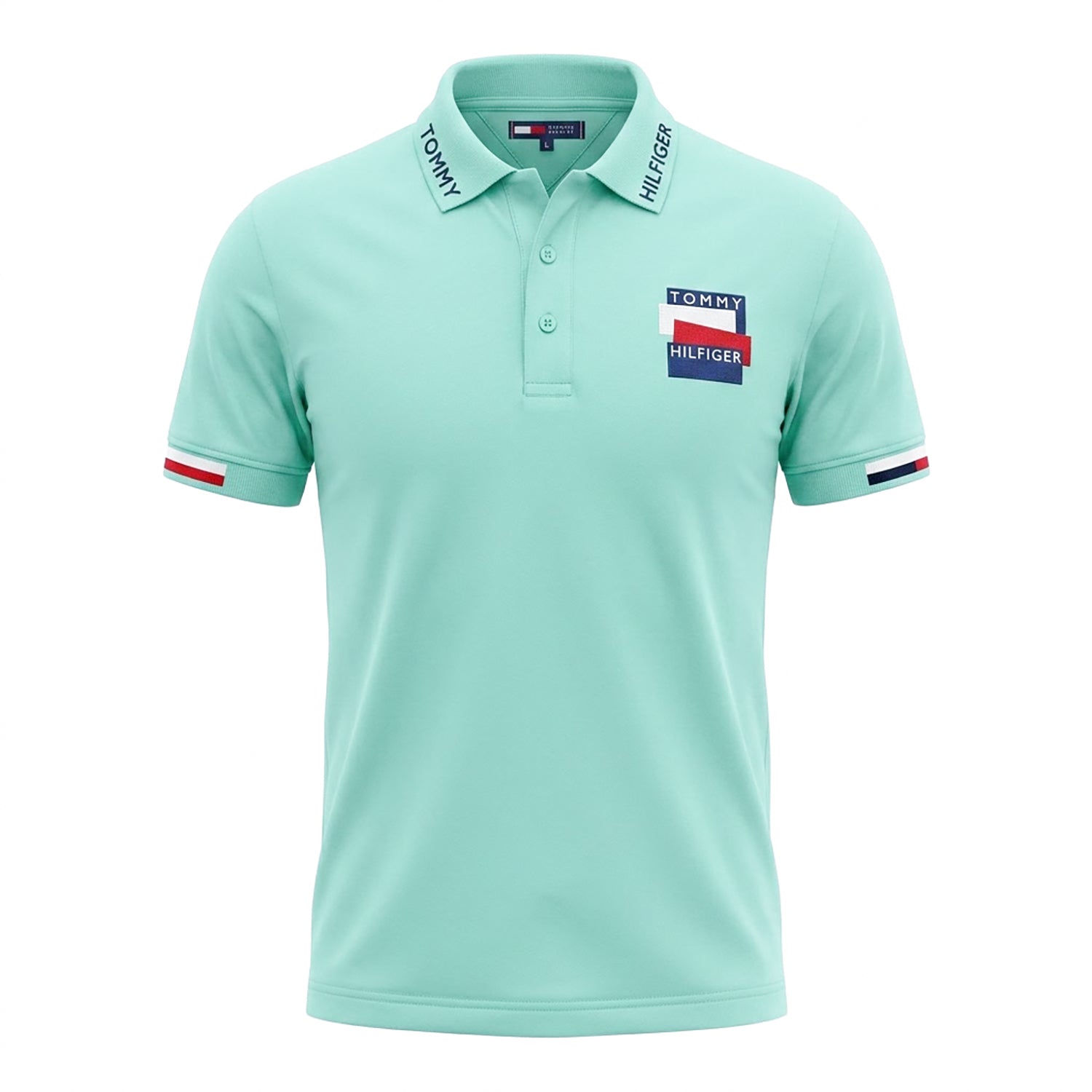 ترنج رجالي صيفي قطن TOMMY ياقة نص كم 