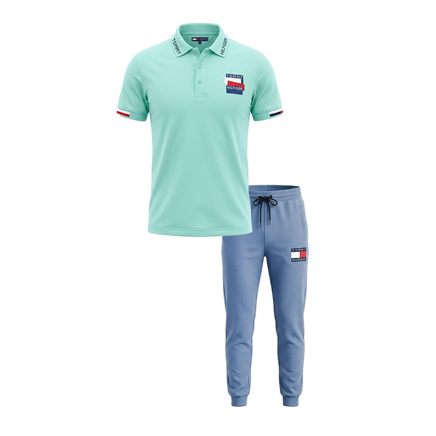 ترنج رجالي صيفي قطن TOMMY ياقة نص كم 