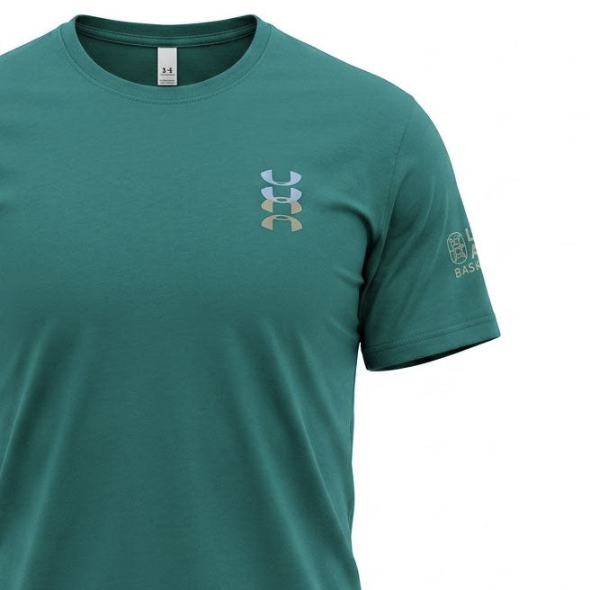 ترنج رجالي صيفي قطن التيسير UNDER ARMOR راوند نص كم مطبوع