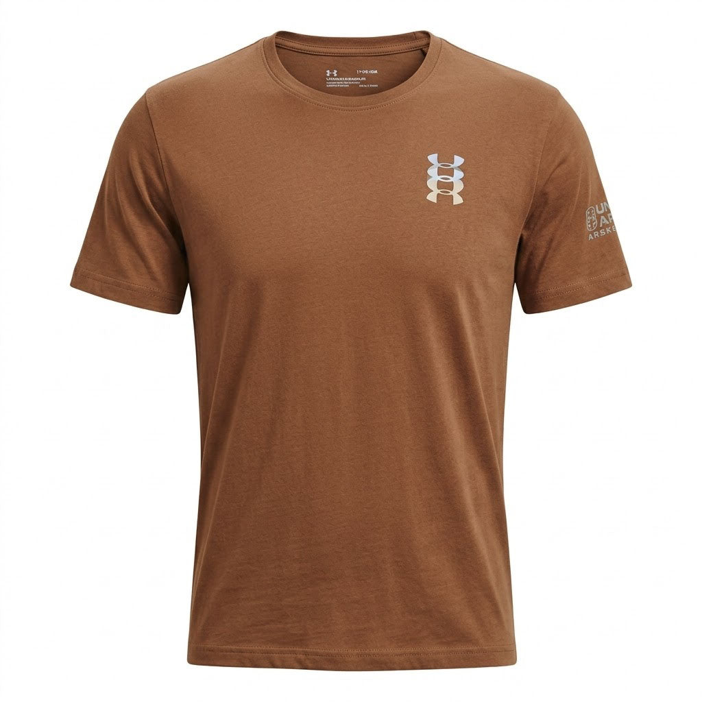 ترنج رجالي صيفي قطن التيسير UNDER ARMOR راوند نص كم مطبوع