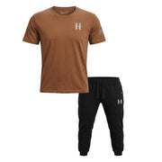 ترنج رجالي صيفي قطن التيسير UNDER ARMOR راوند نص كم مطبوع