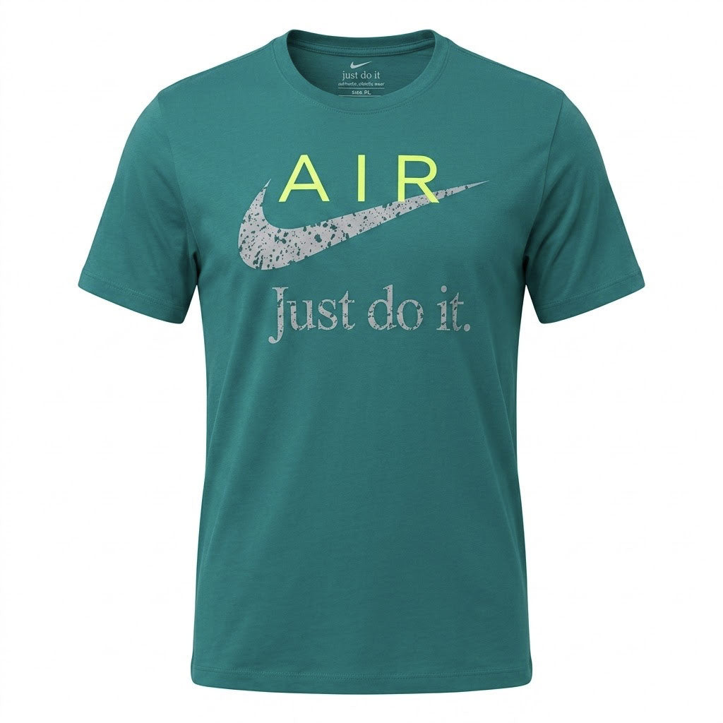 ترنج رجالي صيفي قطن التيسير AIR JUSTDOIT راوند نص كم مطبوع