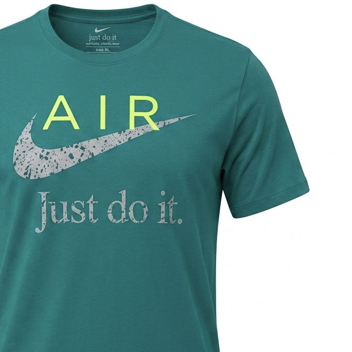 ترنج رجالي صيفي قطن التيسير AIR JUSTDOIT راوند نص كم مطبوع