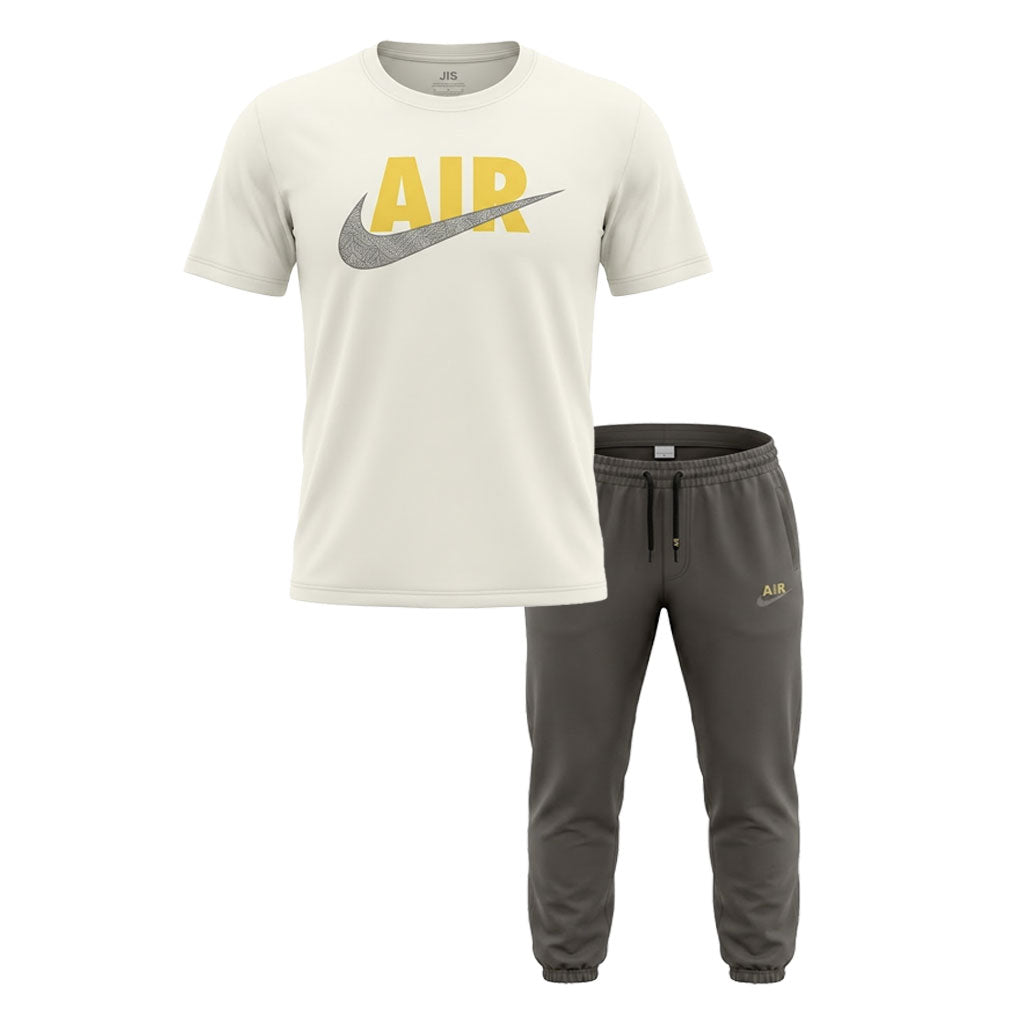 ترنج رجالي صيفي قطن التيسير AIR JUSTDOIT راوند نص كم مطبوع
