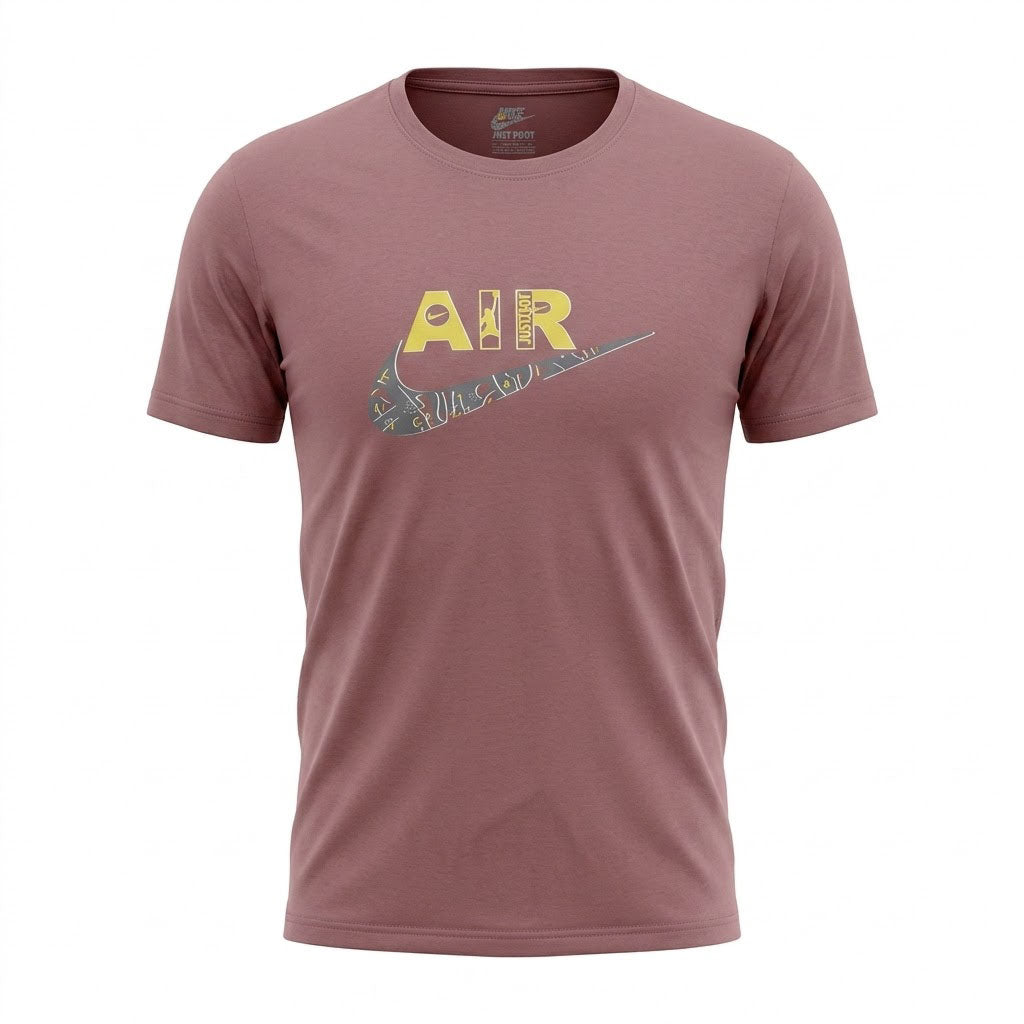 ترنج رجالي صيفي قطن التيسير AIR JUSTDOIT راوند نص كم مطبوع