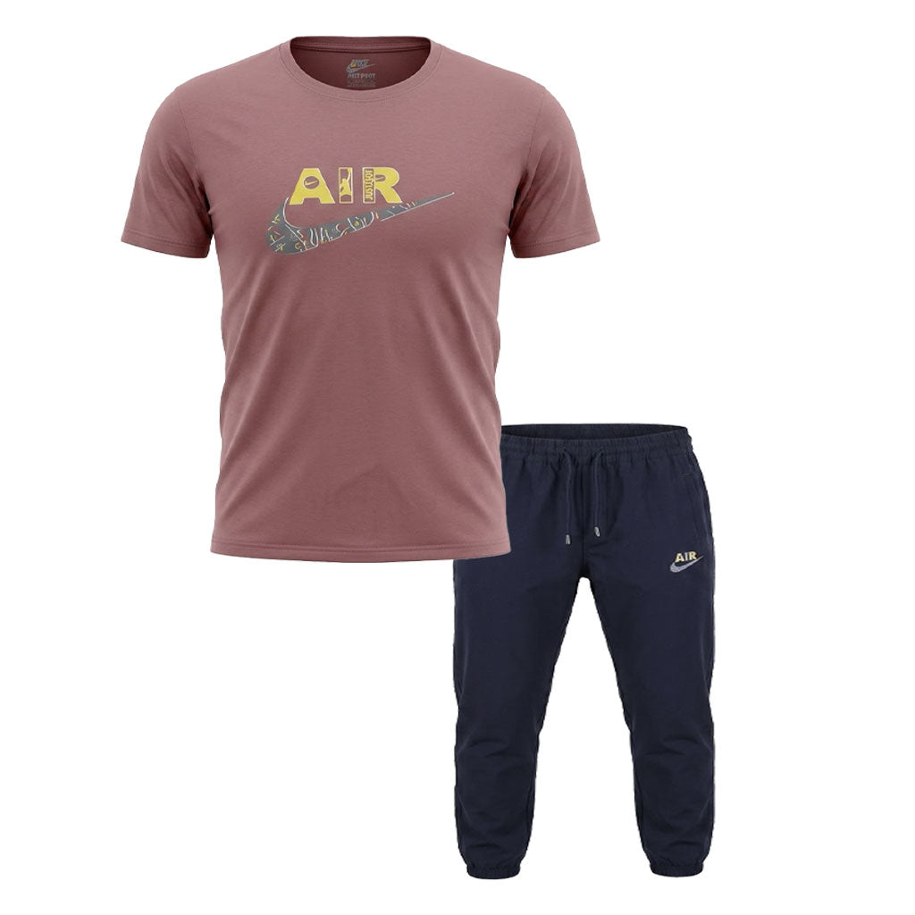 ترنج رجالي صيفي قطن التيسير AIR JUSTDOIT راوند نص كم مطبوع