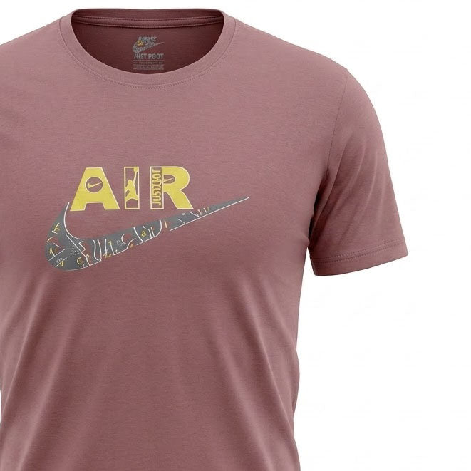 ترنج رجالي صيفي قطن التيسير AIR JUSTDOIT راوند نص كم مطبوع