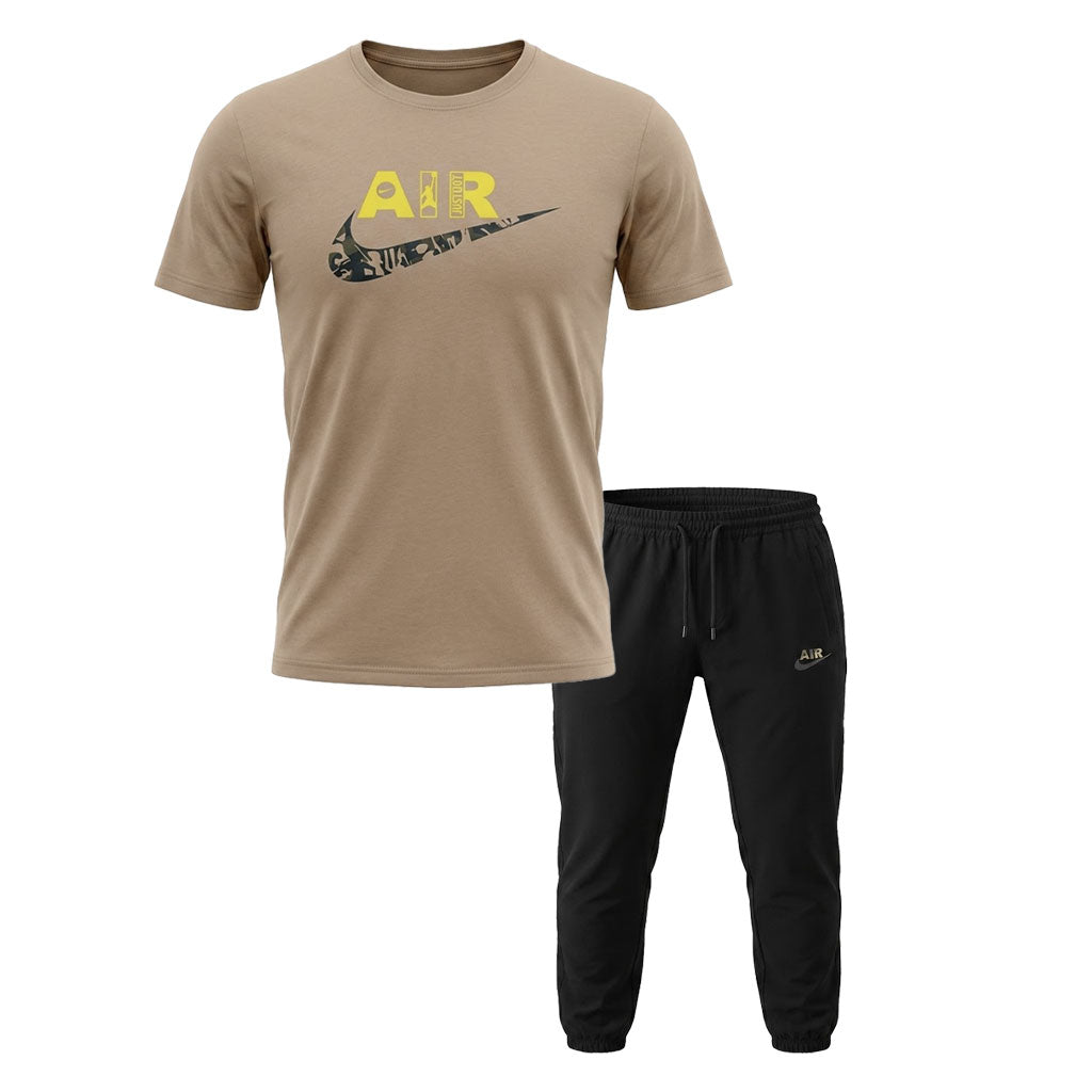 ترنج رجالي صيفي قطن التيسير AIR JUSTDOIT راوند نص كم مطبوع