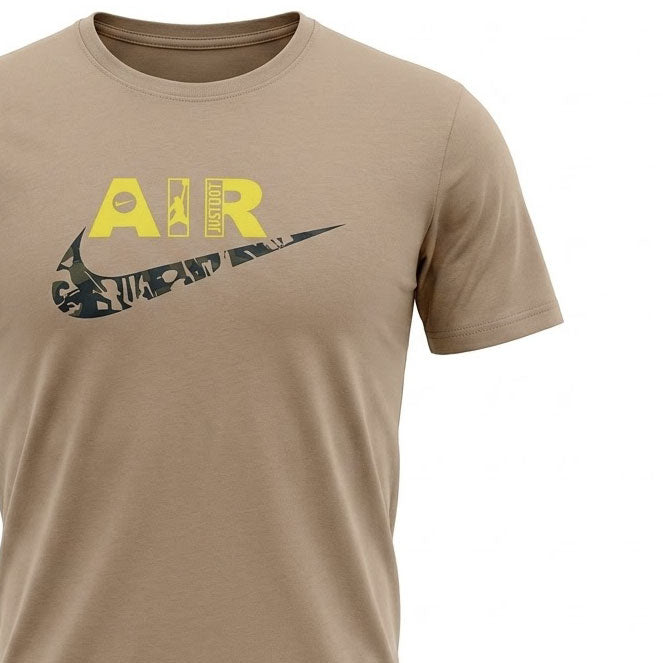 ترنج رجالي صيفي قطن التيسير AIR JUSTDOIT راوند نص كم مطبوع