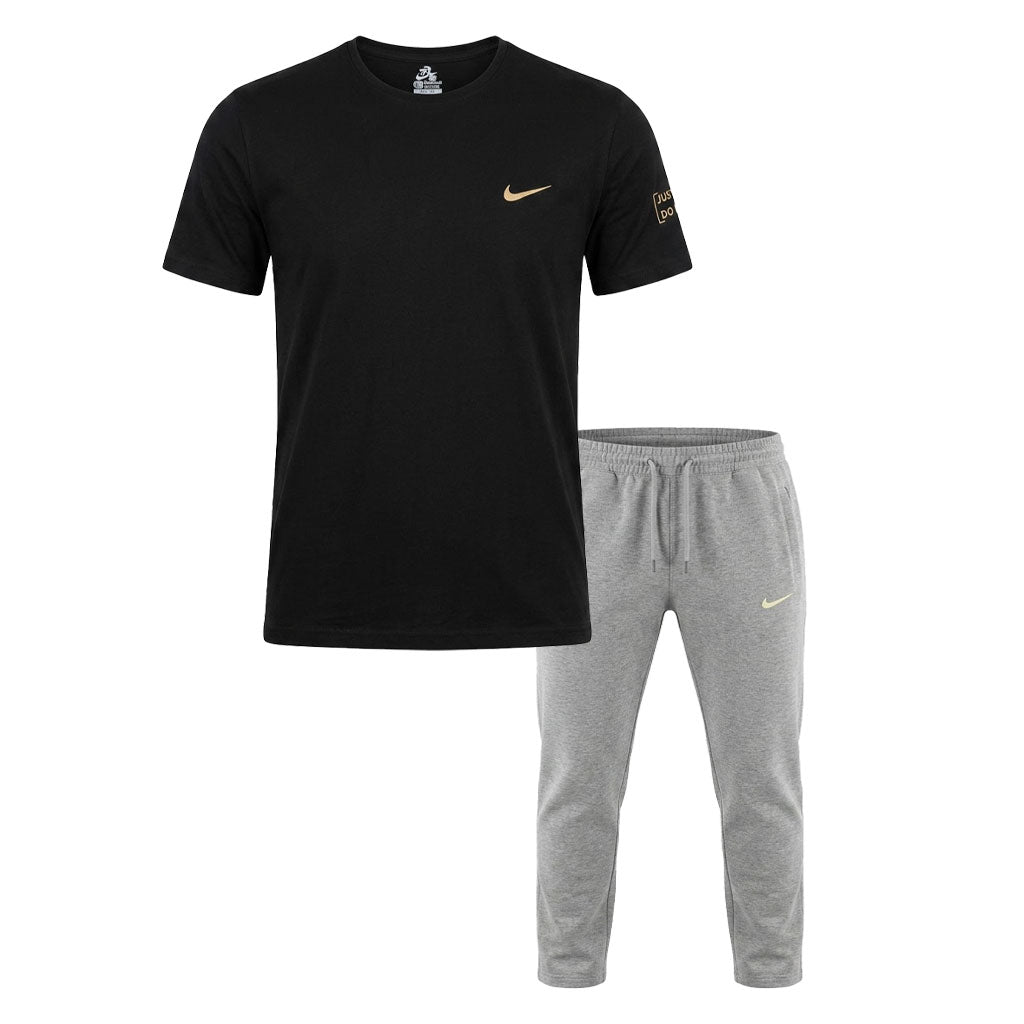 ترنج رجالي صيفي قطن التيسير NIKE راوند نص كم مطبوع