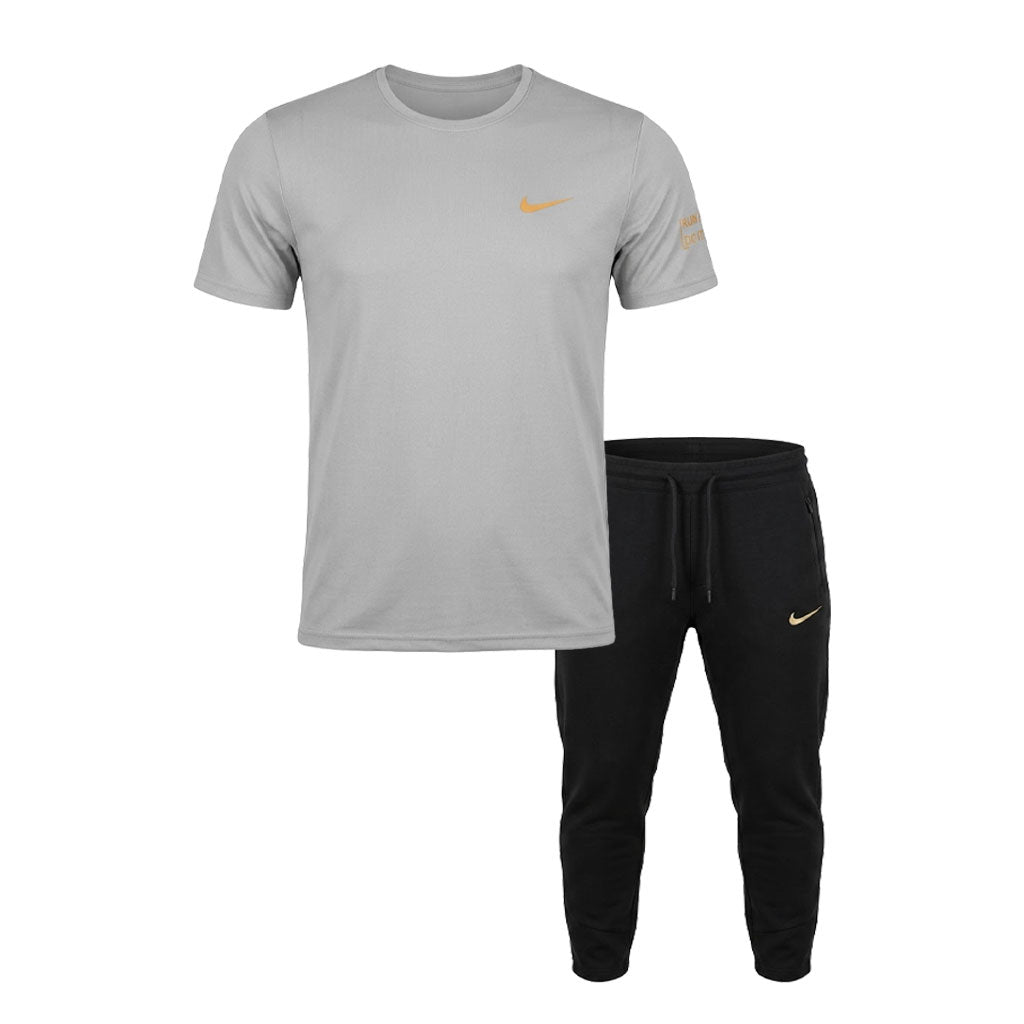 ترنج رجالي صيفي قطن التيسير NIKE راوند نص كم مطبوع