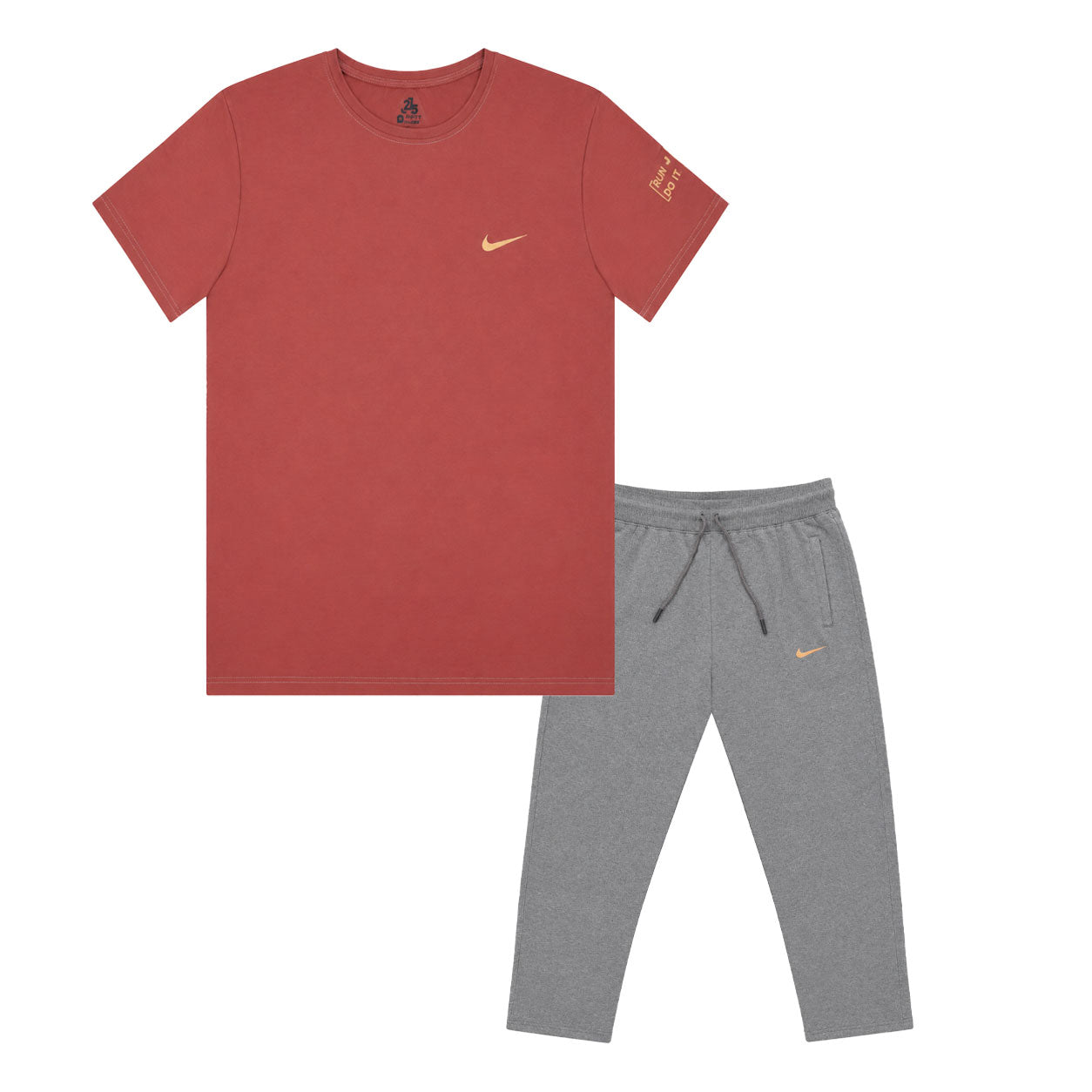 ترنج رجالي صيفي قطن التيسير NIKE راوند نص كم مطبوع