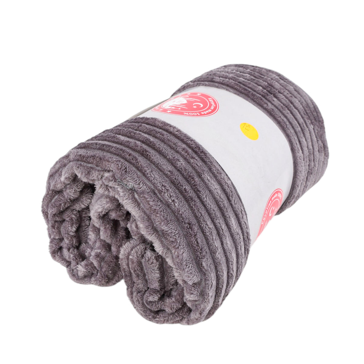 مفرش دفاية موهير مضلع FLEECE BLANKET سادة - رصاصي
