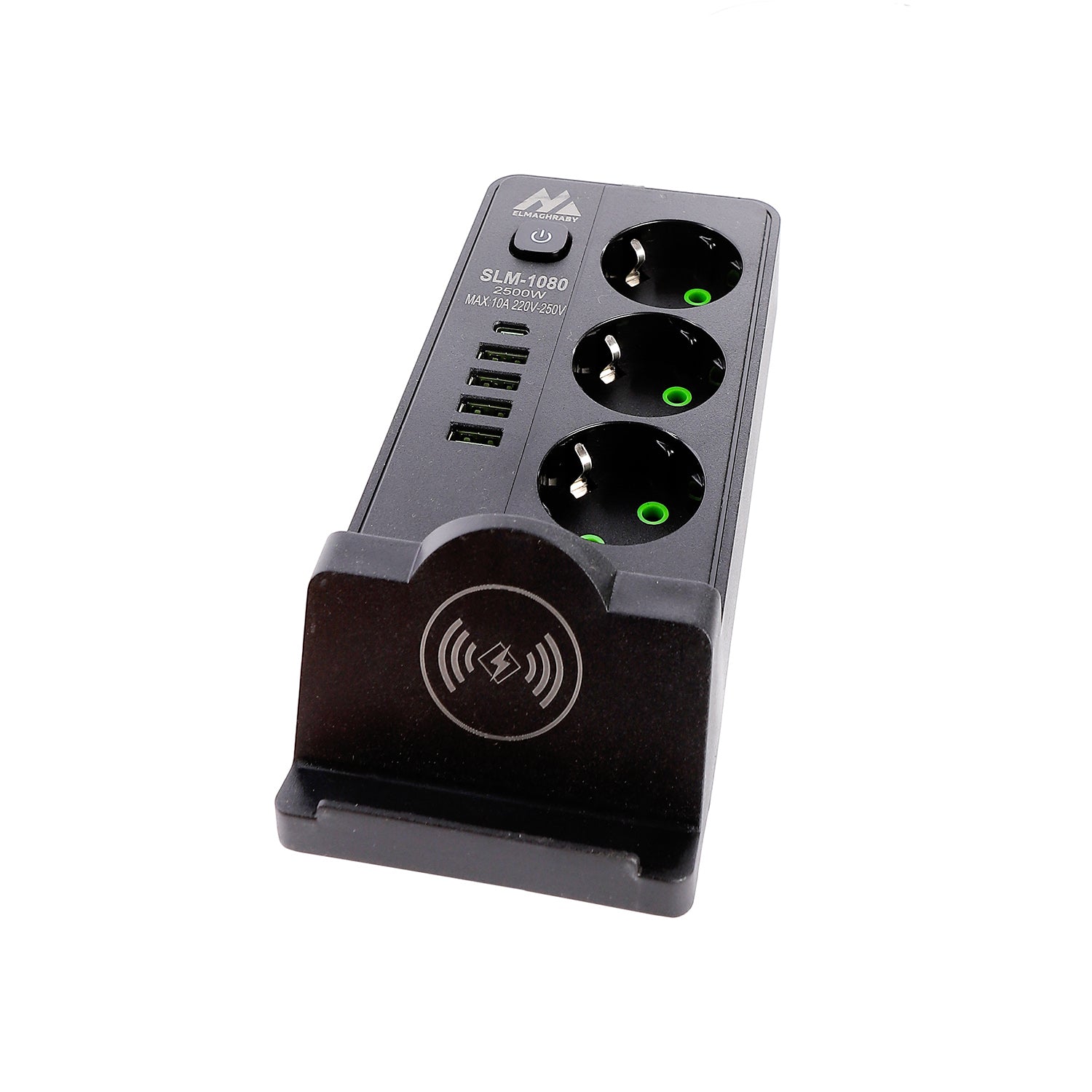 مشترك كهربائي المغربي 3 عين علبة شاحن لاسلكي 4 USB موديل SLM1080 