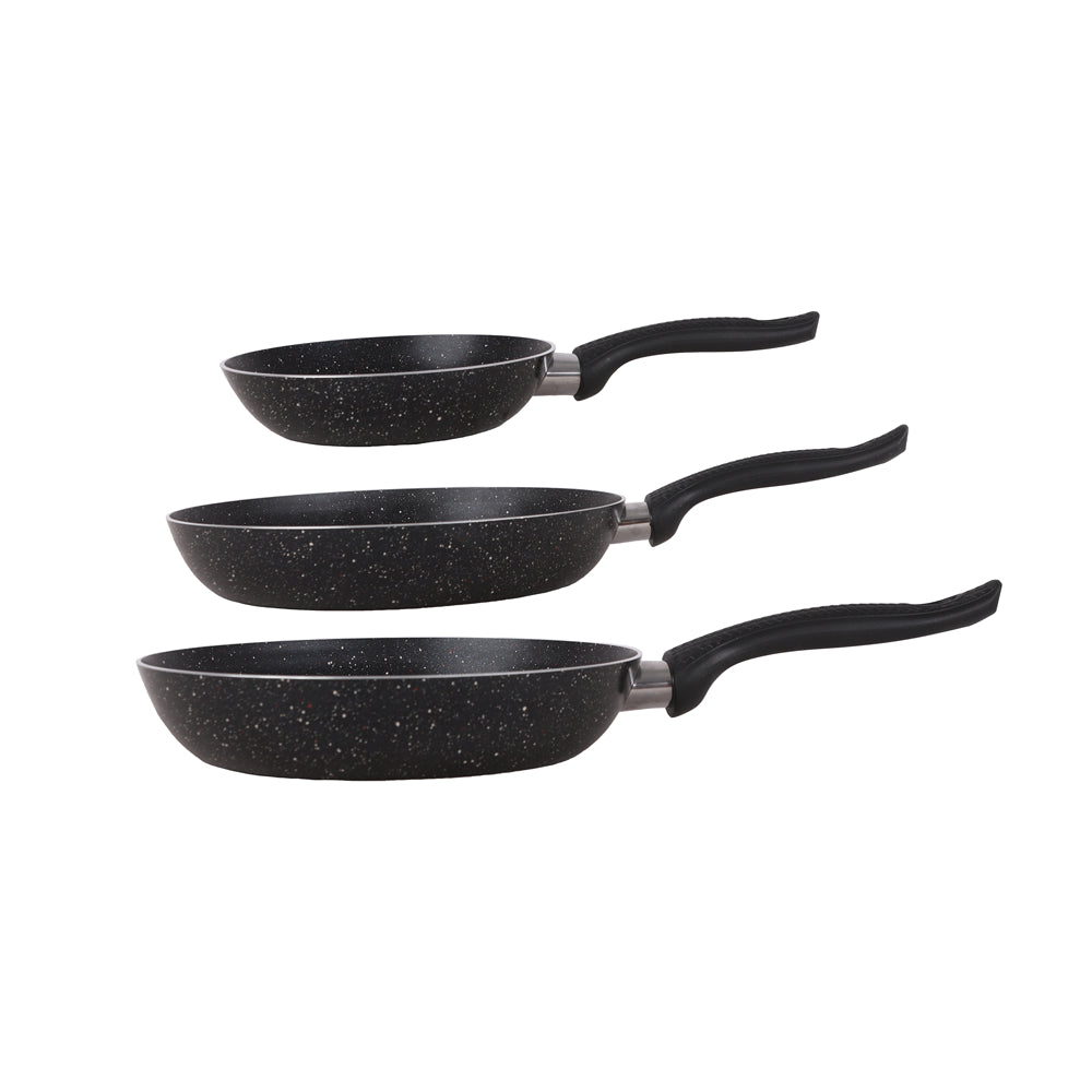 Classic Granite Frying Pan Set 3 Pieces 28/24/18 - Nouval