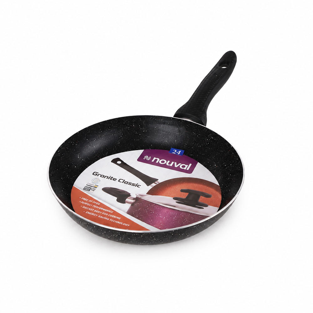 Nouval Granite Classic Frying Pan Set 3 Pcs 14-18-24