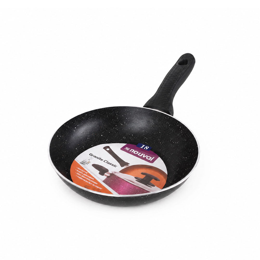 Nouval Granite Classic Frying Pan Set 3 Pcs 14-18-24