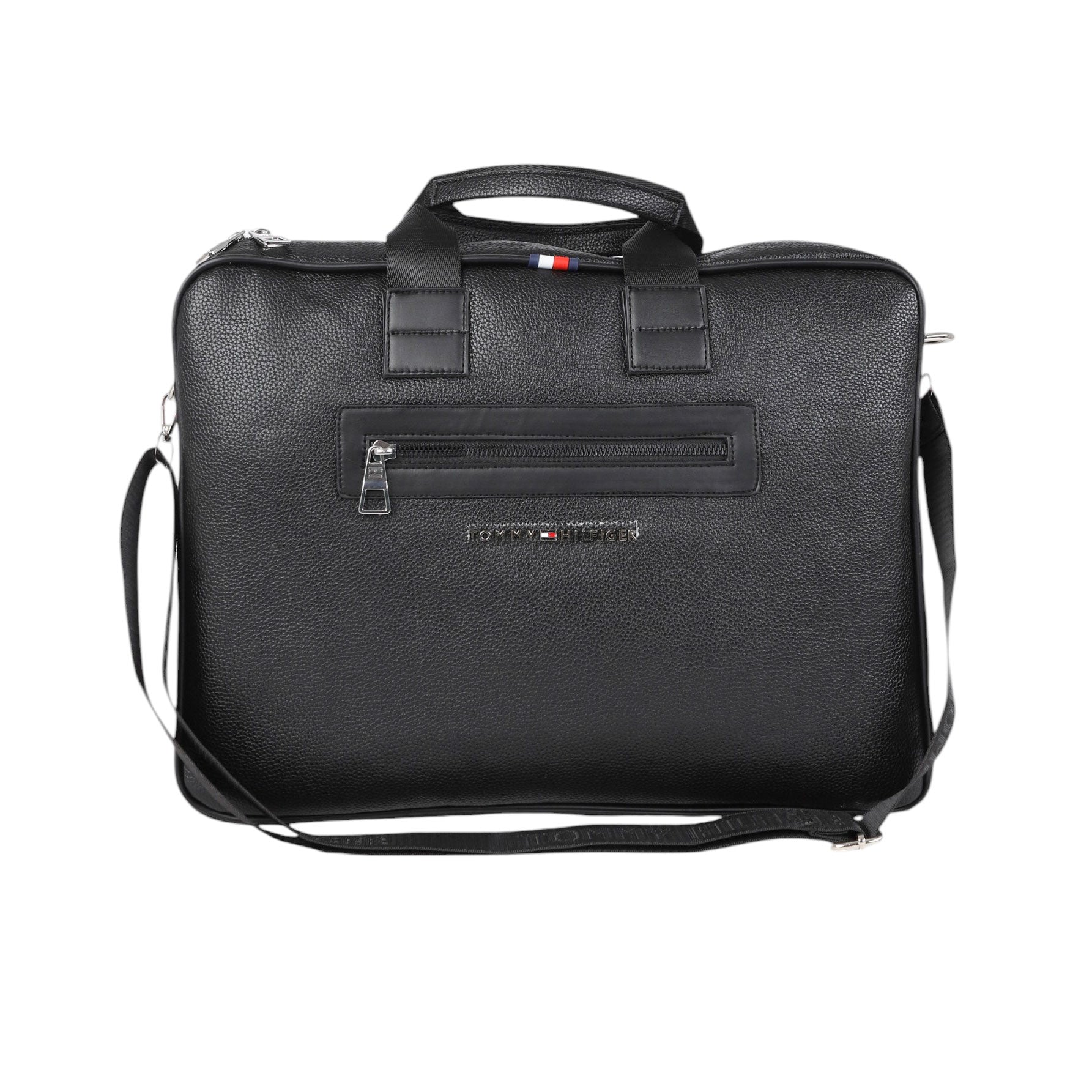 شنطة لاب توب جلد TOMMY HILFIGER موديل 28 - اسود