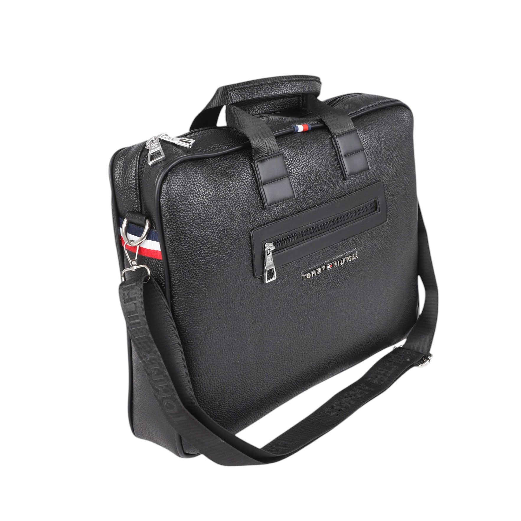 شنطة لاب توب جلد TOMMY HILFIGER موديل 28 - اسود