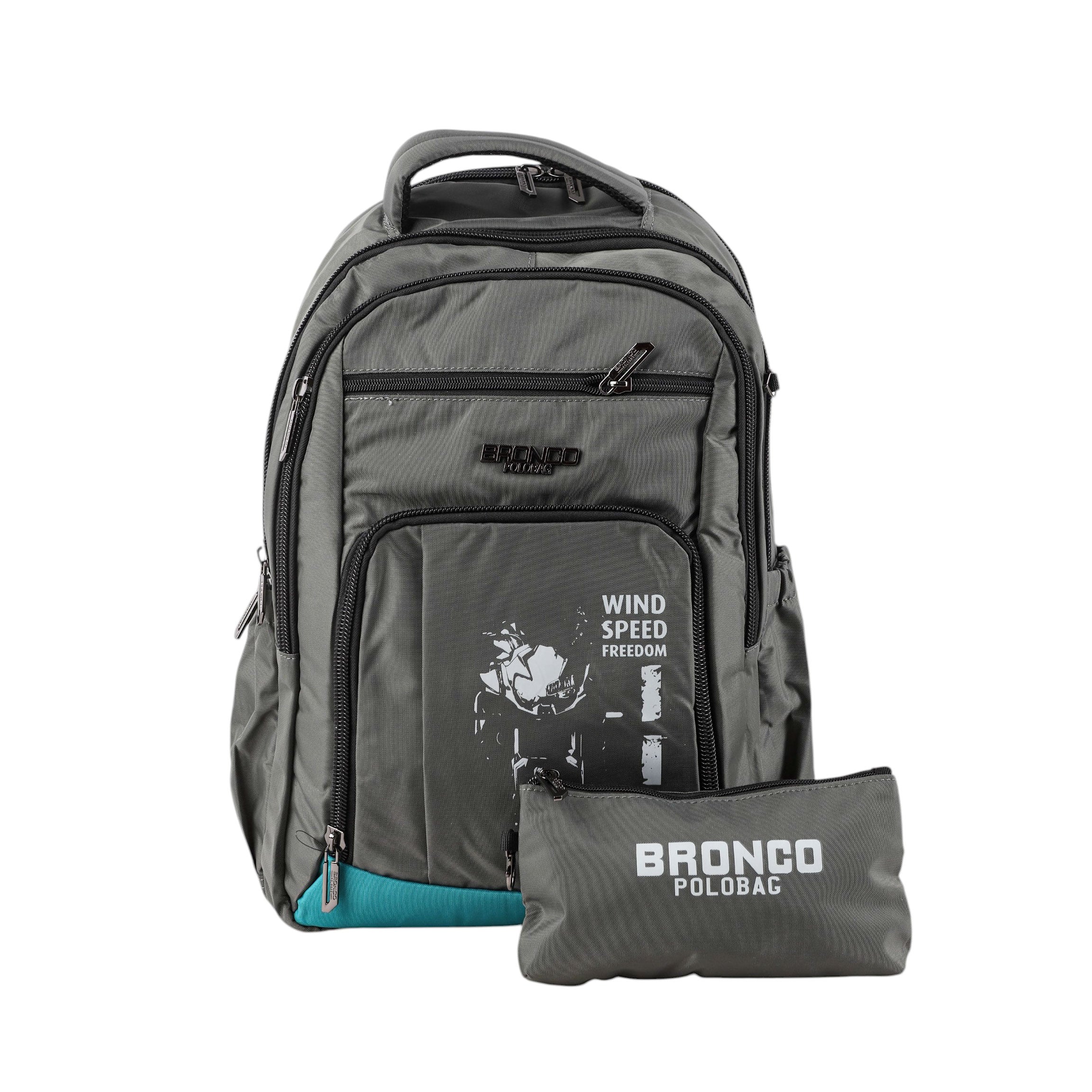 شنطة لاب توب ضهر BRONCO سمارت + مقلمة + 2 مخرج شاحن