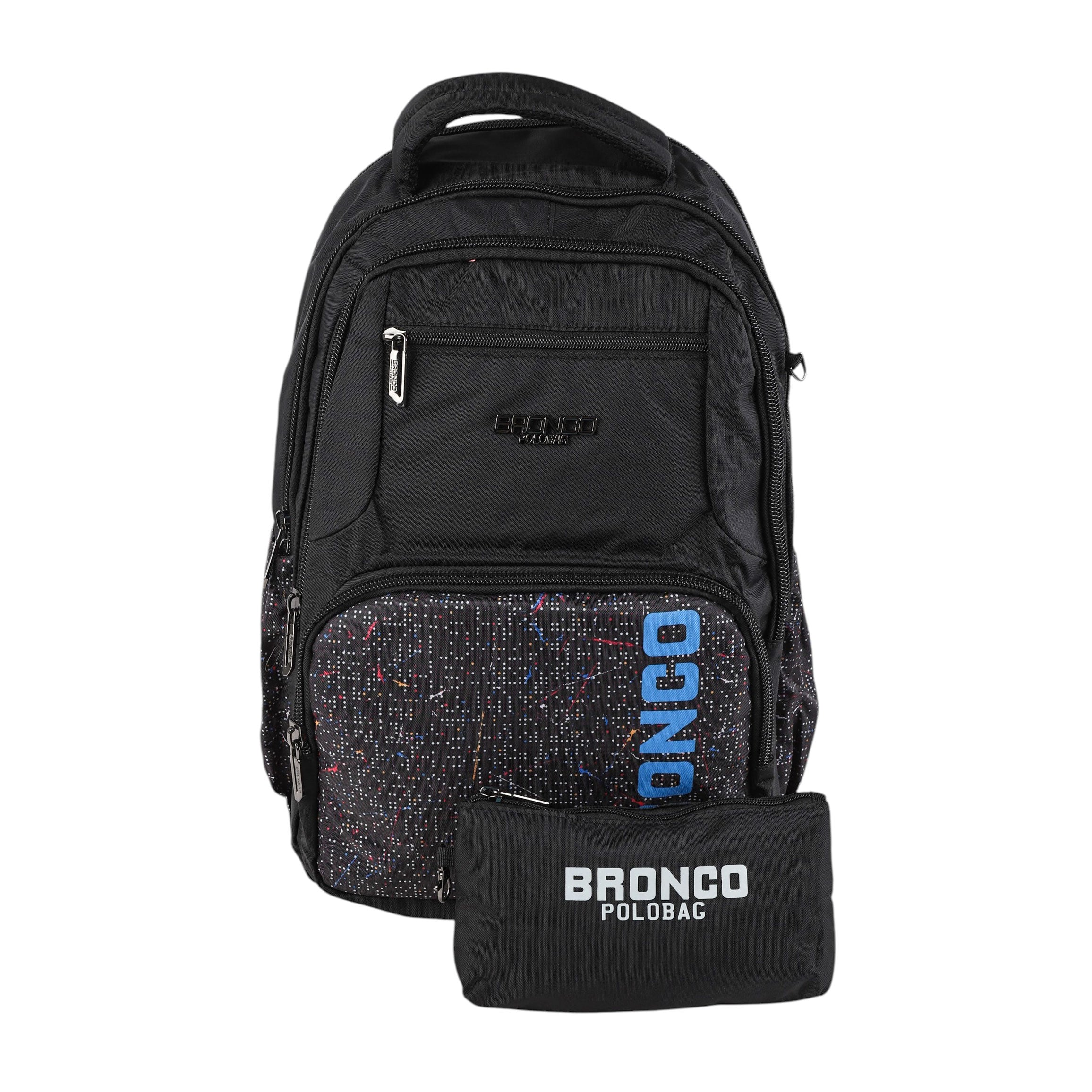 شنطة لاب توب ضهر BRONCO سمارت + مقلمة + 2 مخرج شاحن موديل 002