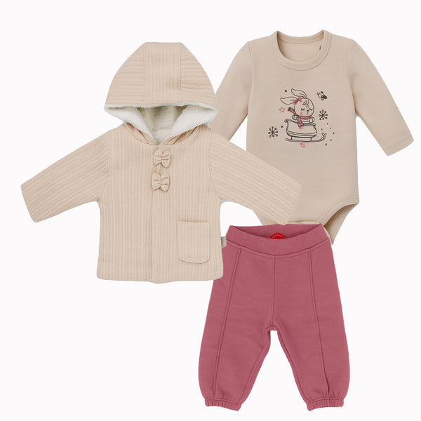 ترنج بيبي شتوي جونيور كابتشو 3 قطعة موديل 2-1744-25