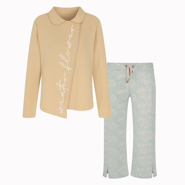 ترنج بناتي شتوي جونيور ياقة سوستة موديل 2-3608-25