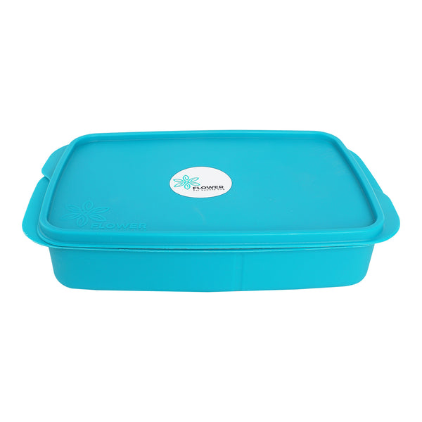 Plastic flower lunch box with silicone lid