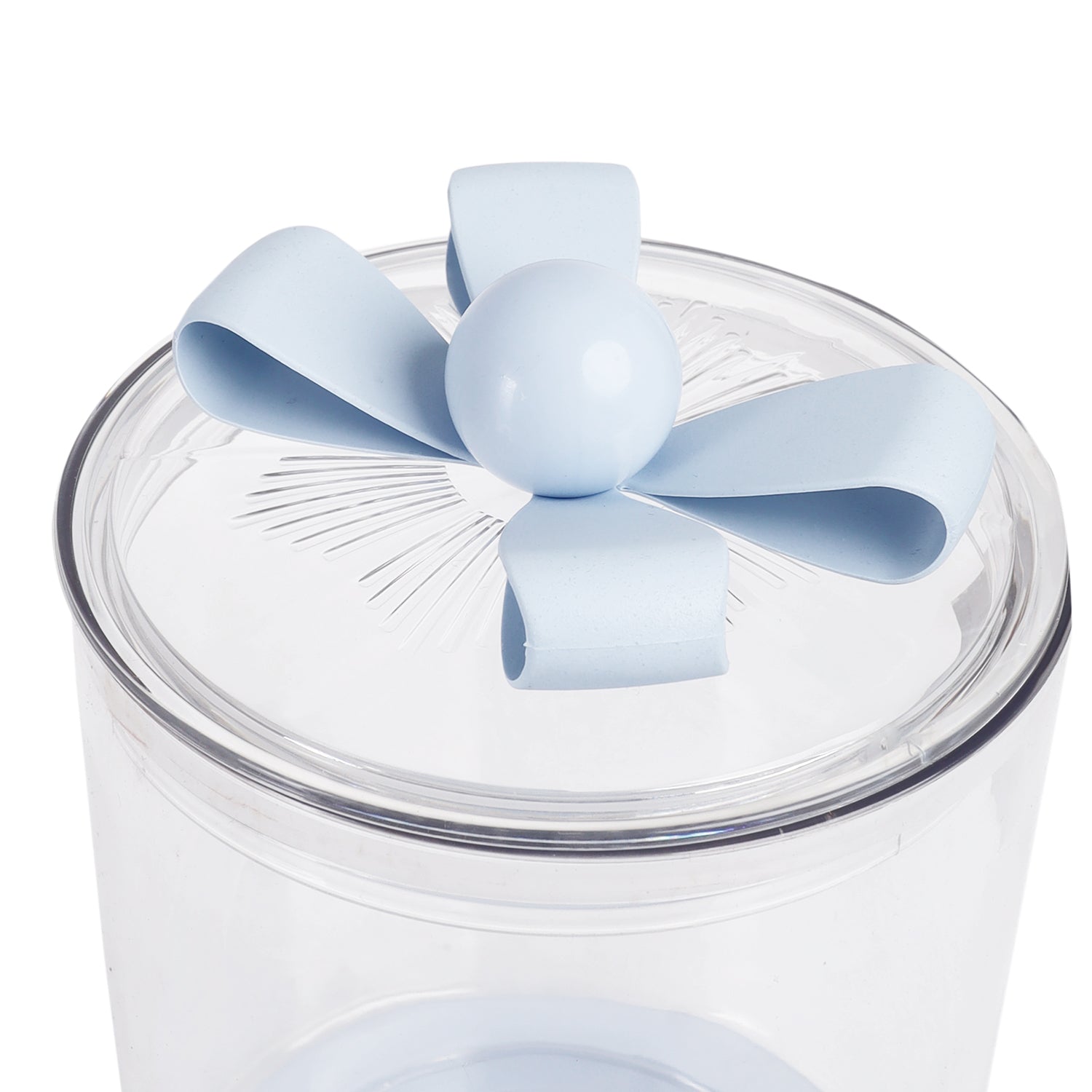 برطمان اكليريك بغطاء و مقبض فيونكة حجم وسط موديل 1452 