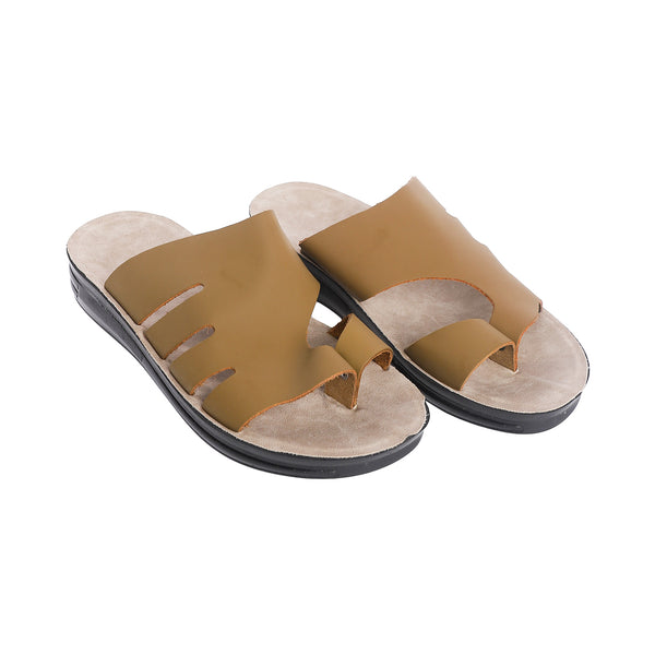 Men's leather slippers, model 160