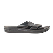 Men's Fast Leather Slipper Model 123 - Black - 45