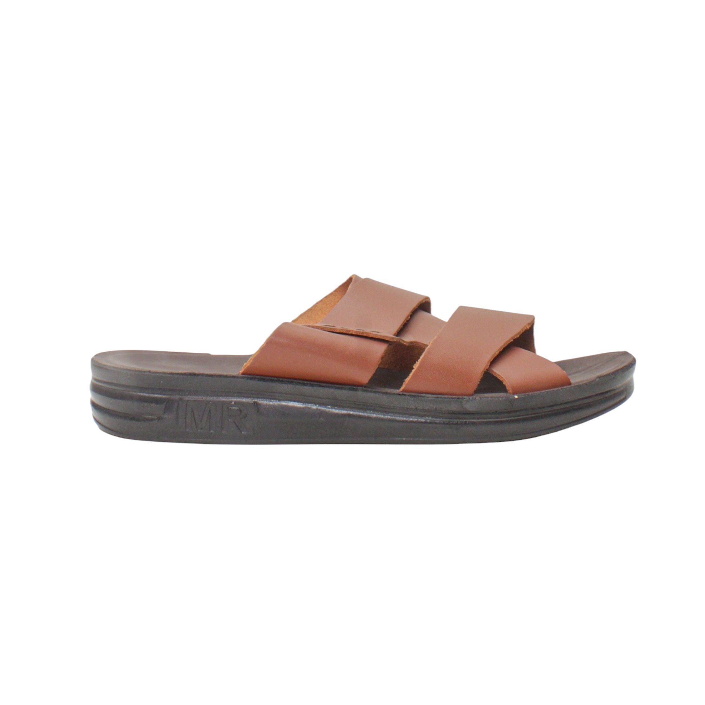 Men's Fast Leather Slipper Model 123-Havana-46