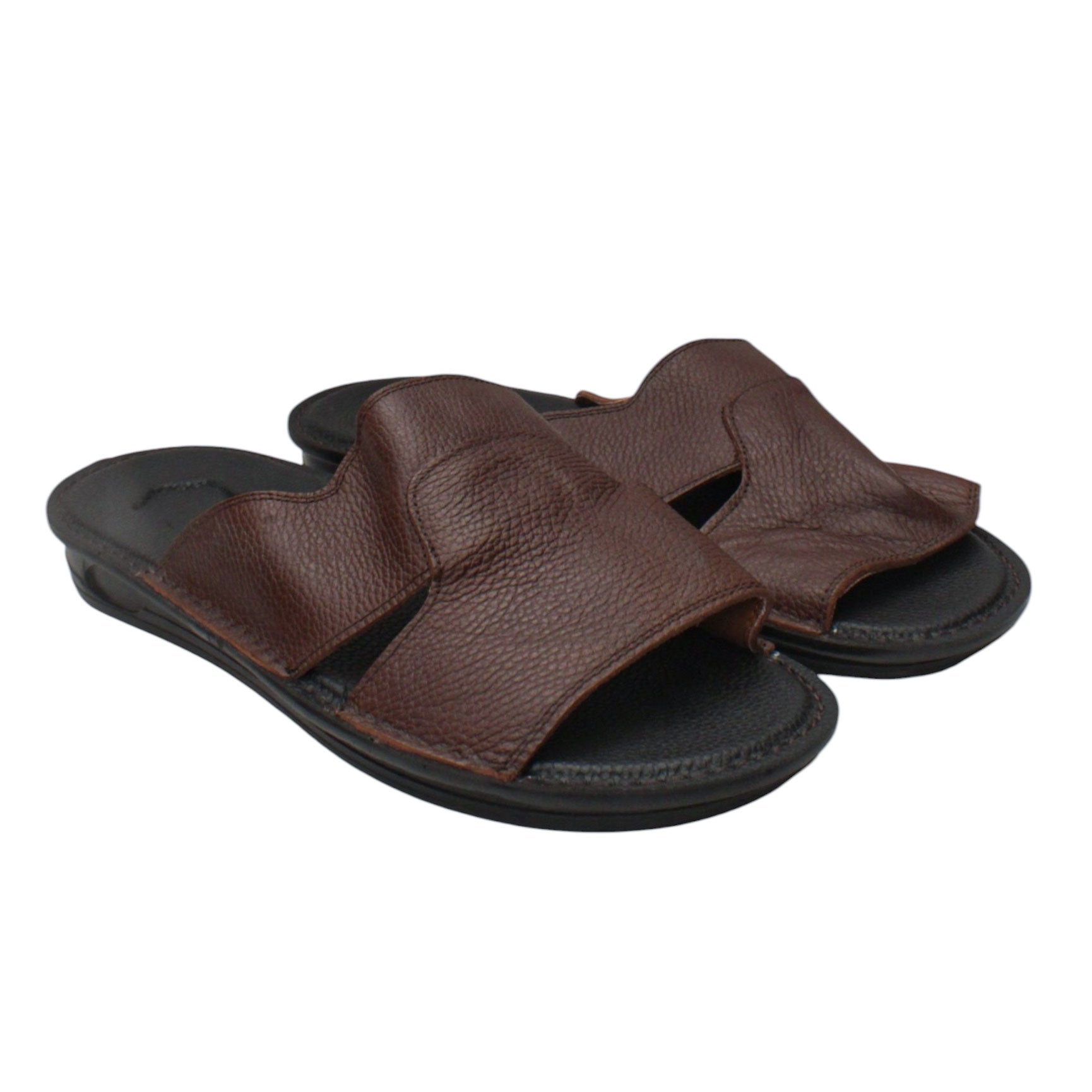 Mac Men's Flip Flops, Special Size, Model 05, Brown, 47