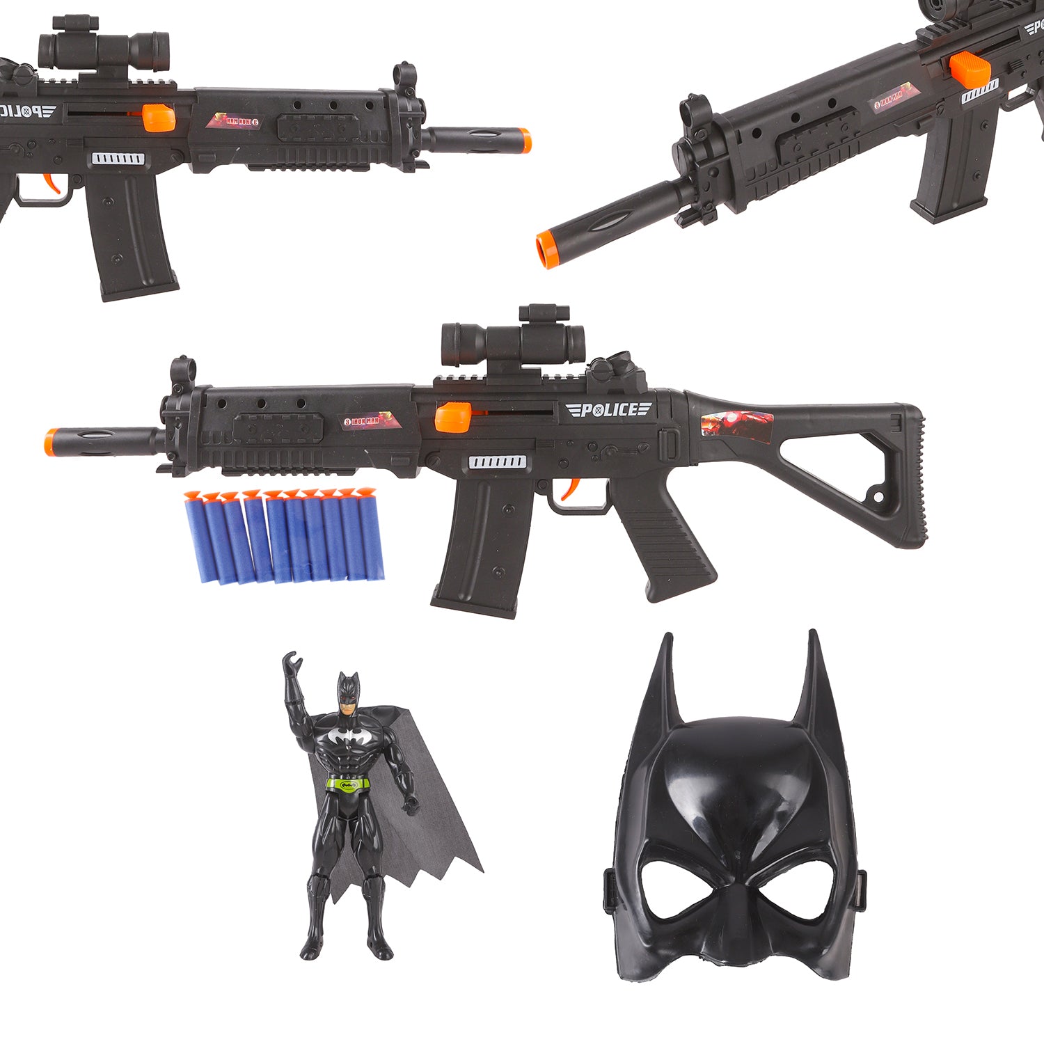 لعبة اطفال SUPER HERO رشاش + ماسك + شخصية خارقة 
