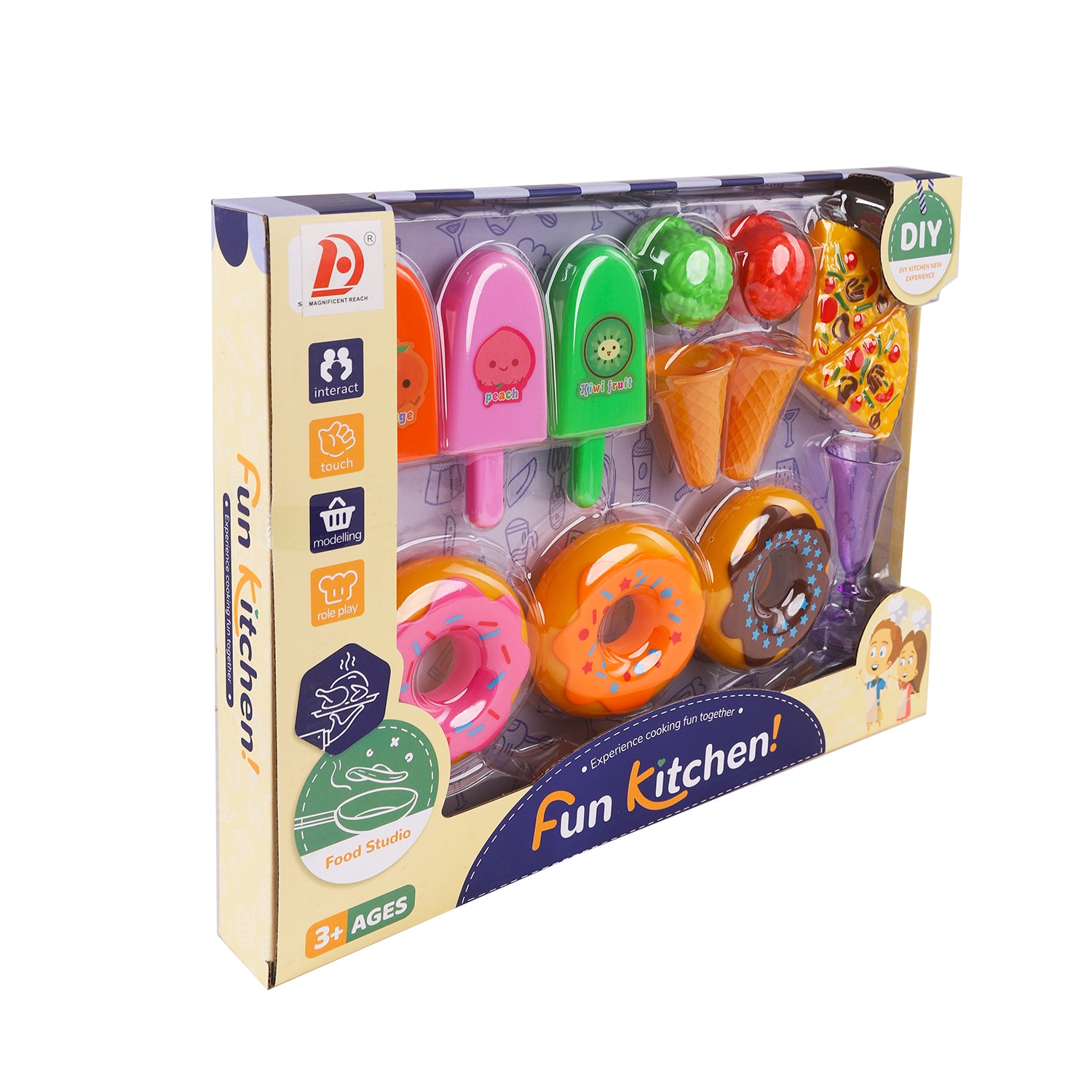 لعبة اطفال FUN KITCHEN ايس كريم + دونيتس 13 قطعة موديل 2302-8 