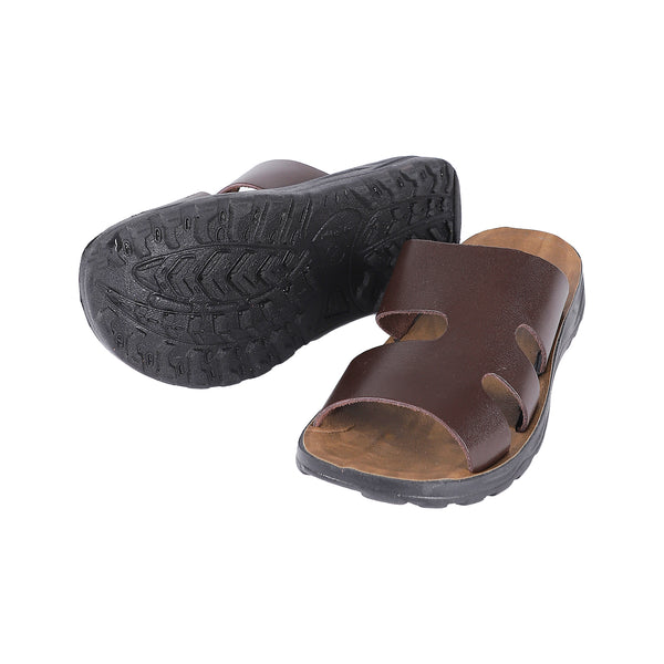 Boys' leather slippers, MR, model 140