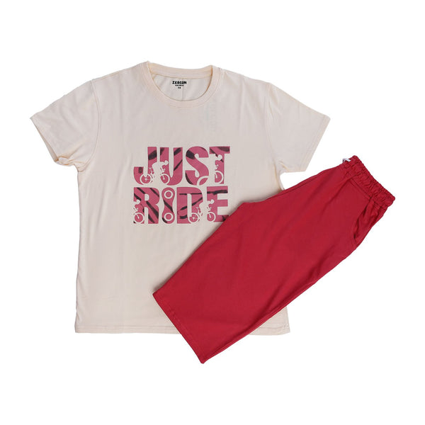 Boys' summer cotton jersey, zircon, half-sleeve Bermuda shorts, model 9069