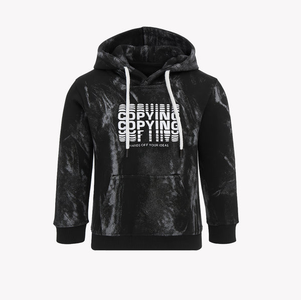 سويت شيرت اولادي شتوي توب وان كابتشو مقفول وسط موديل 2045S