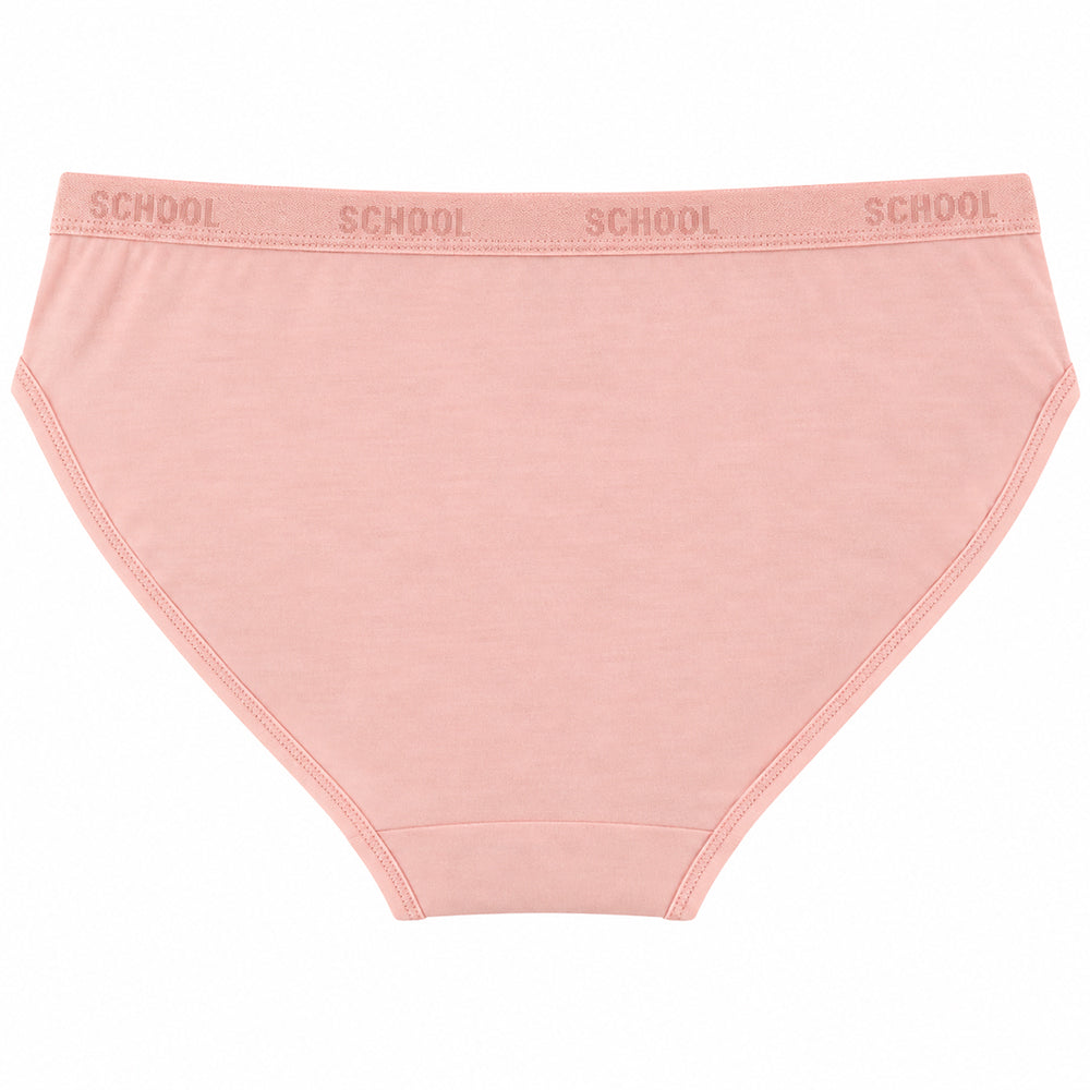 طقم اندر حريمي قطن بريف SCHOOL سادة 4 قطعة الوان متعددة