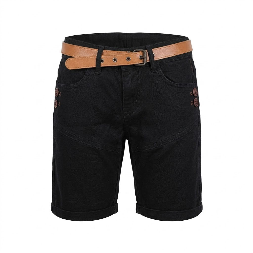 شورت أولادي جابردين FASHION بالحزام