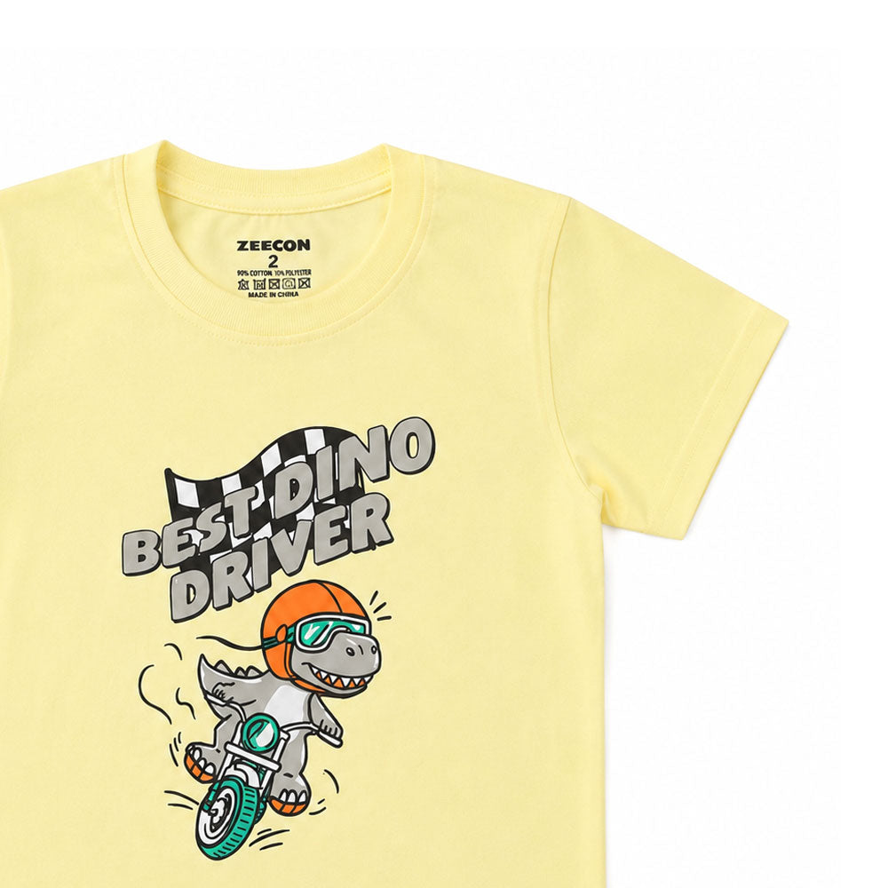 ترنج أولادي صيفي قطن زيركون راوند نص كم موديل 7288