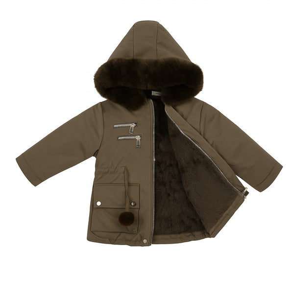 جاكيت بناتي شتوي SIXTEEN TWO ONE كابيشو فارو موديل Q034