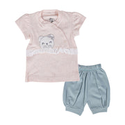 طقم بيبي صيفي قطن SMALL BABY شورت نص كم موديل 3154
